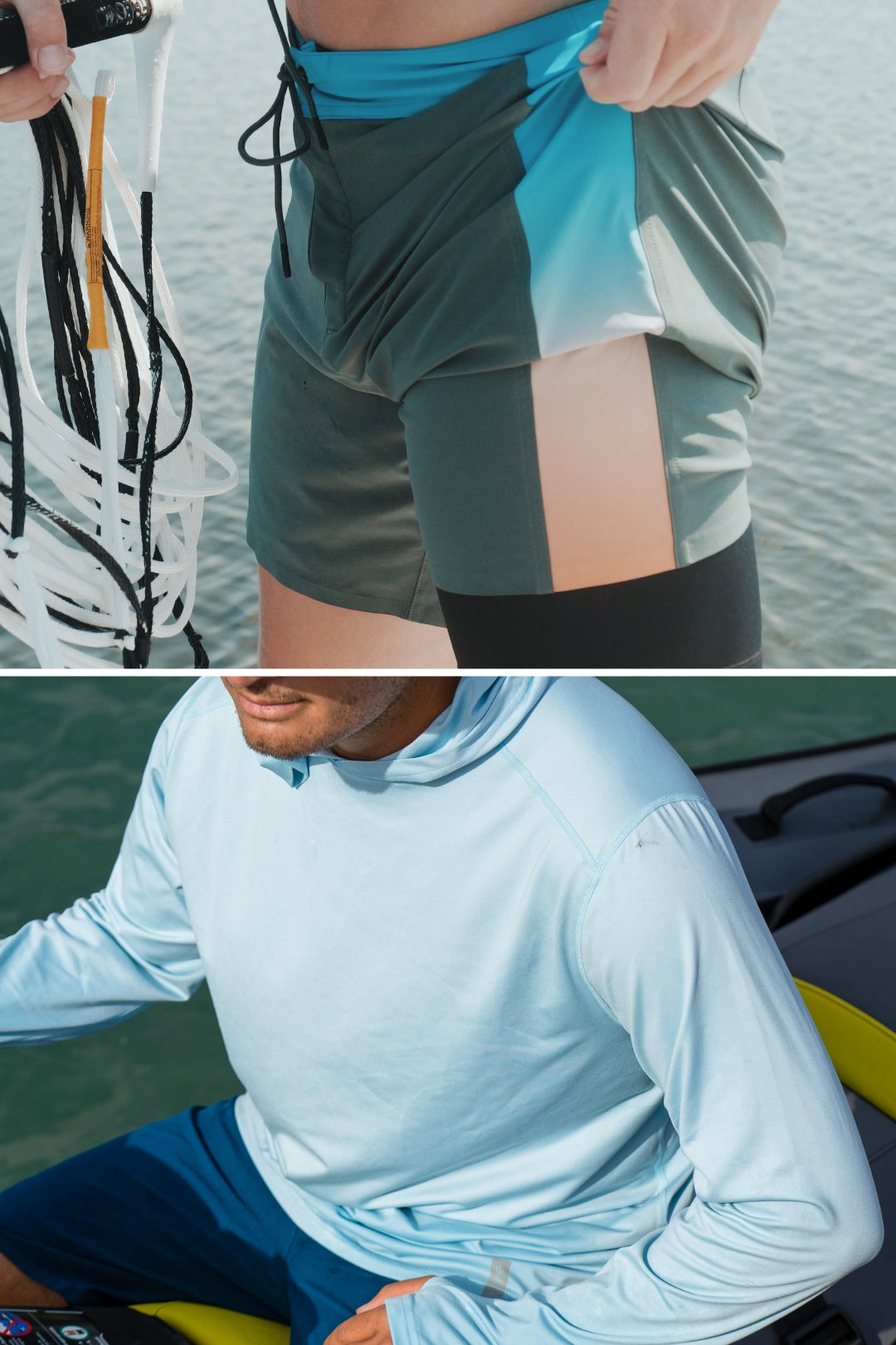 SURF & TURF: Sunset Panel Drifties + UPF Utility Shirt